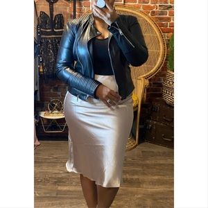 Rachel Zoe silky A-Line midi skirt